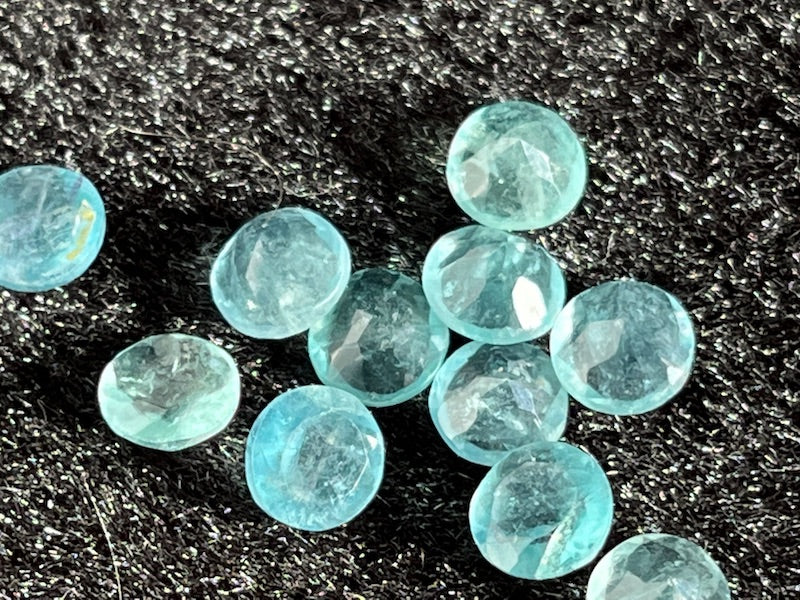 Apatite Blue Faceted Round - Various Sizes (1pc)