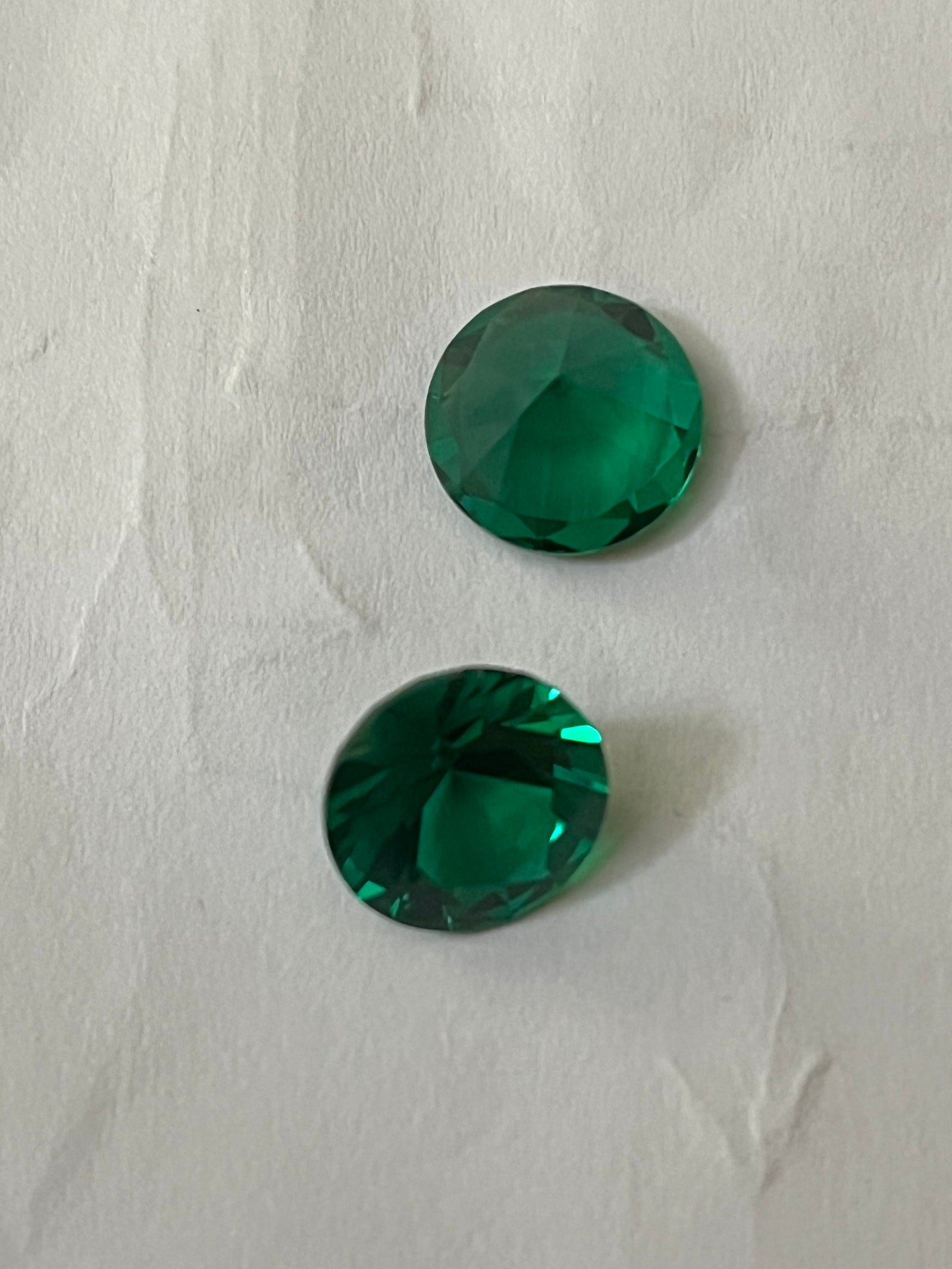Emerald Round Gem Lab Created Nano - Various Sizes