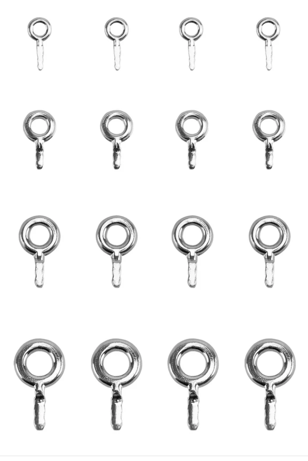 Eyelet Embeddable for Silver Clay, .999 fine silver, Various sizes