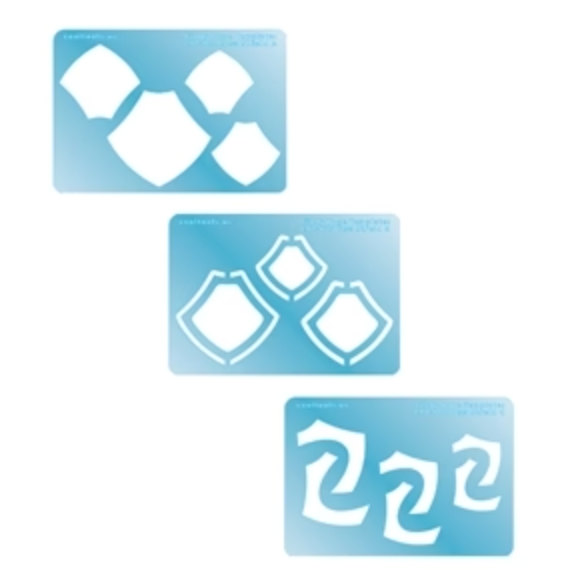 Cindy Pope Templates New Shield Collection, 3 pack of templates