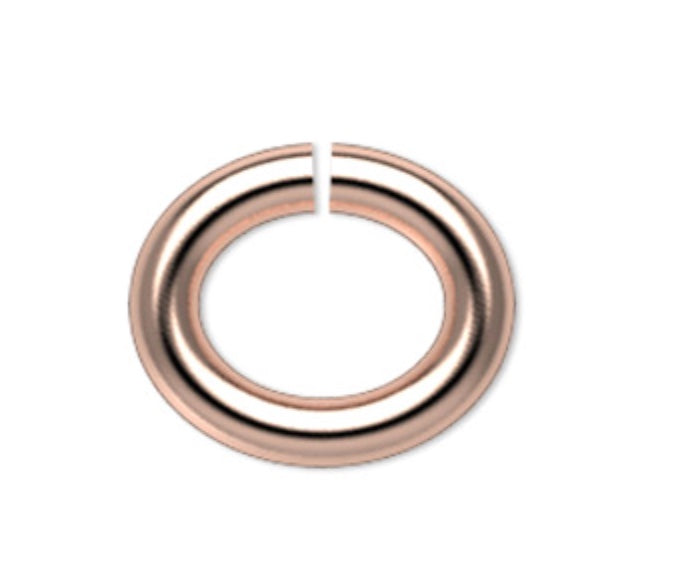 Jump Ring, Copper, oval 7x6mm 16 g. 100 pieces