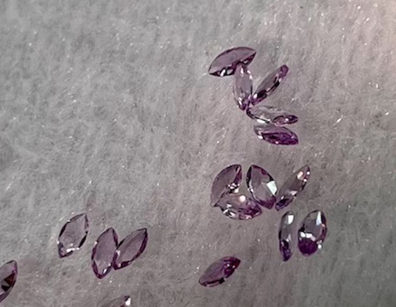 Cubic Zirconia Faceted Purple Lavender Marquise - Various Sizes