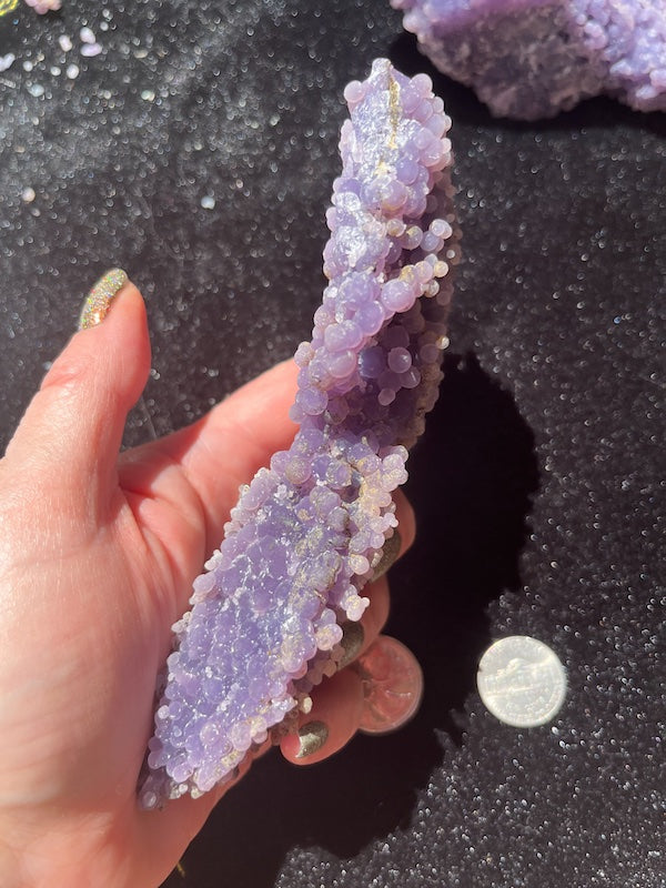 side of grape agate cluster