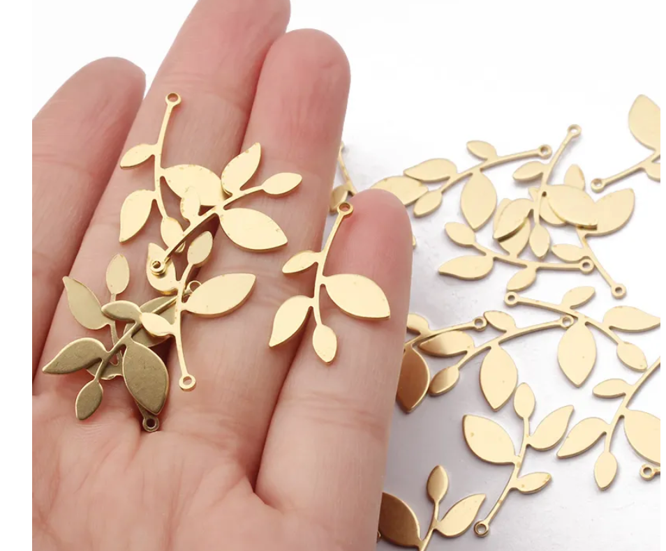Brass 3 leaf Blanks for Powder Coating or Jewelry making