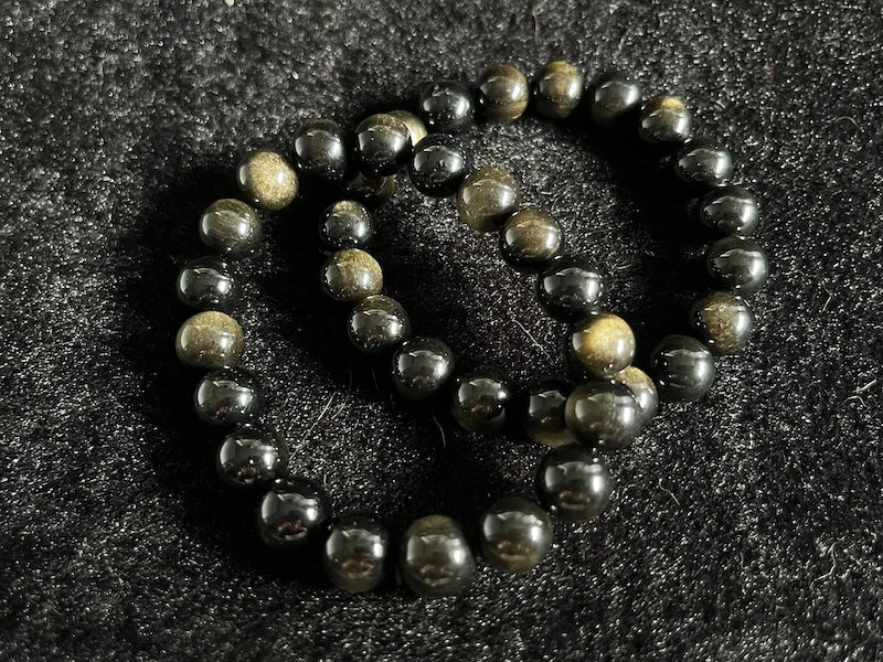 Bracelet, Golden Obsidian nearly 11 mm beads