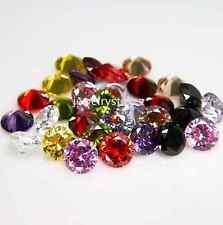 Round, Fireable CZ &amp; Lab Gems (Assorted) 2mm (25pc)