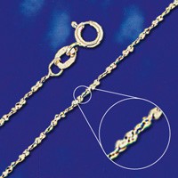 Gold Plated Sterling Silver Twist Serpentine Chain 20"