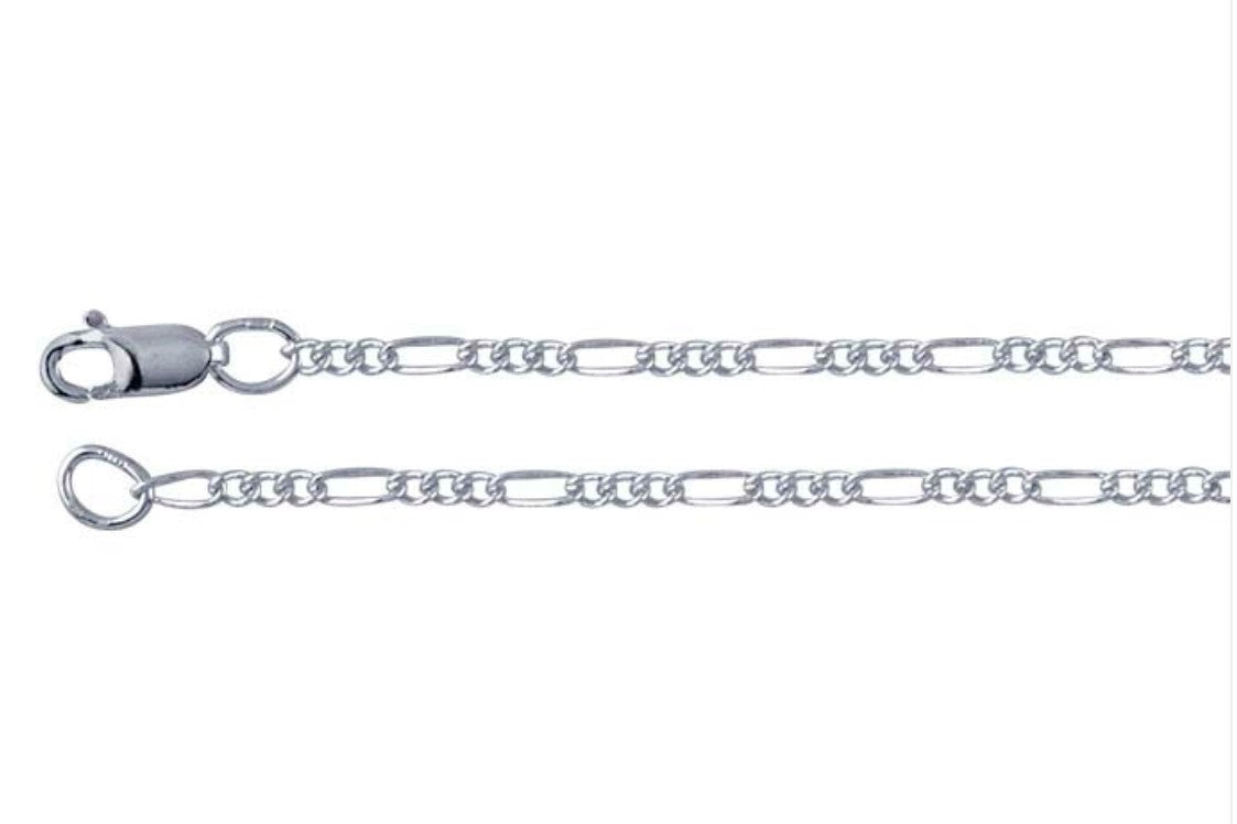 Sterling Silver Figaro Chain - Various Sizes