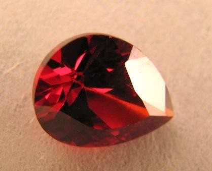 Cubic Zirconia Garnet Red Pear - Various Sizes (5pc)
