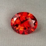 Cubic Zirconia Faceted Orange Oval - Various Sizes
