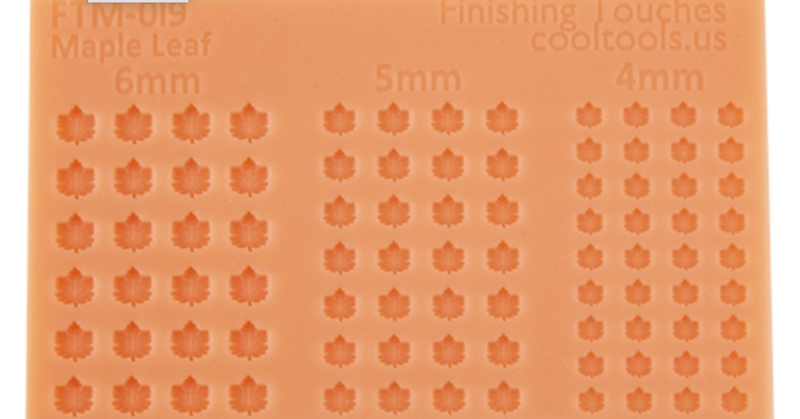 Maple Leaf, Finishing Touches embellishment Mold, 4, 5 & 6 mm