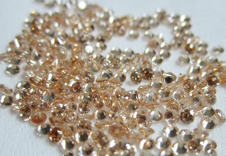 Cubic Zirconia Champagne Round - Various Sizes