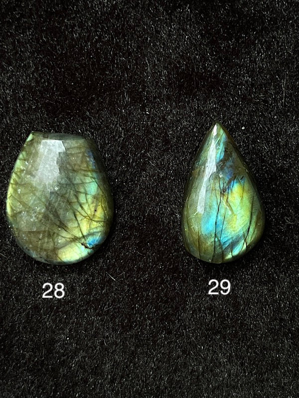 Labradorite Cabochons - Drops