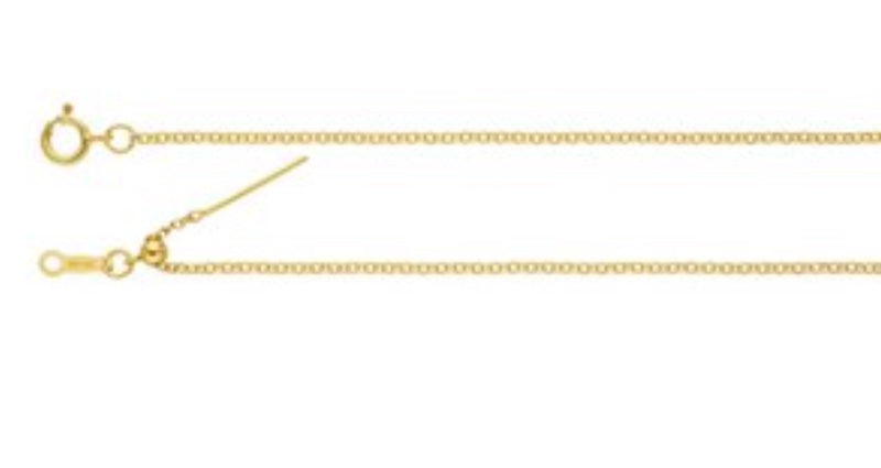 Gold filled plated sterling silver curb chain with needle for adding gems, beads and pendants