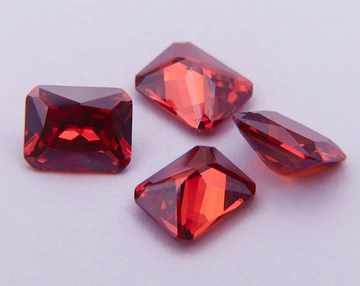 CZ, Radiant/Octagon med Red - 3x5mm (5pc)