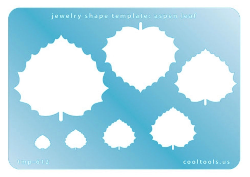 Template for Jewelry Aspen Leaf