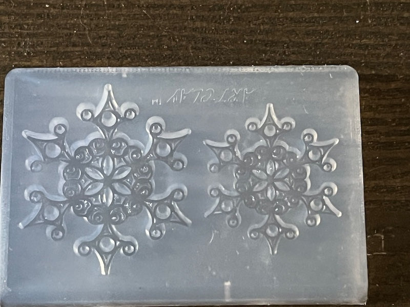 Snowflake mold, stylized diamonds and circles, limited edition