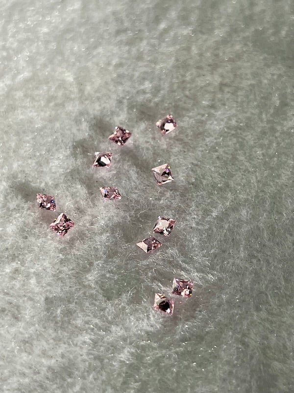 Cubic Zirconia Pink Square - Various Sizes (5pc)