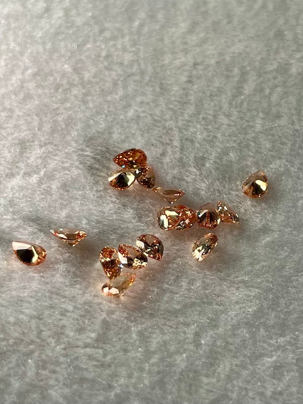 Cubic Zirconia Champagne Pear - Various Sizes