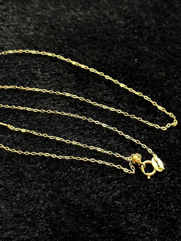 Chain Curb,  Sterling Silver & Sterling silver gold plated 18", 45cm