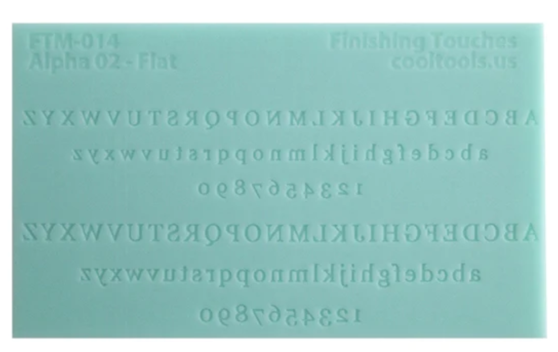 Text Font Alphabet Mold - Georgia Flat - Metal Clay Alchemist