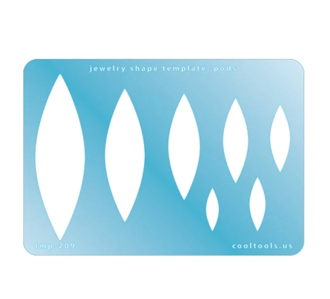 Designer Template, stencil, pods, 7 sizes