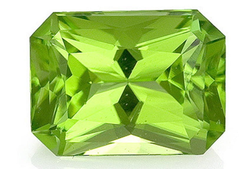 Cubic Zirconia Olive Green and yellow octagon / radiant stones. 5 pack