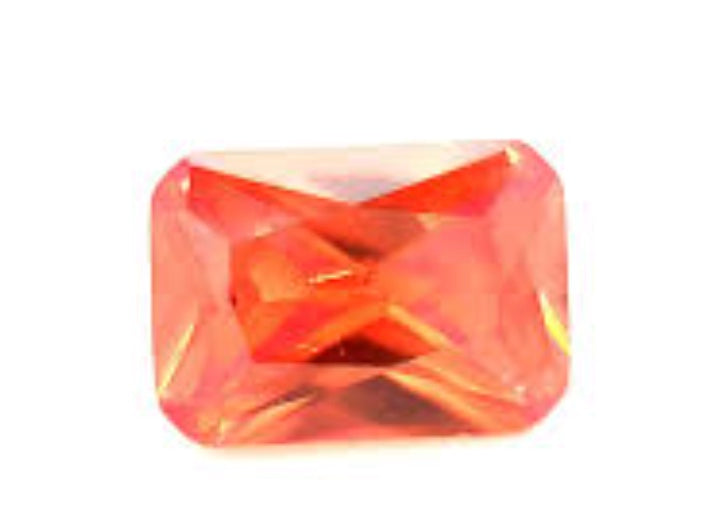 Cubic Zirconia Orange Radiant / Octagon 3x5mm (5pc)