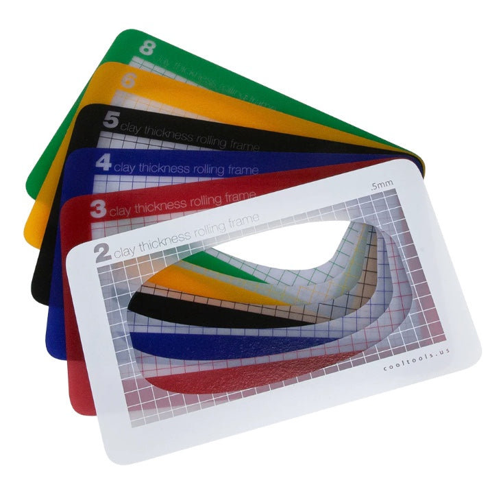 Clay Thickness Rolling Frames Regular size &amp; Mini frames (6 frames)