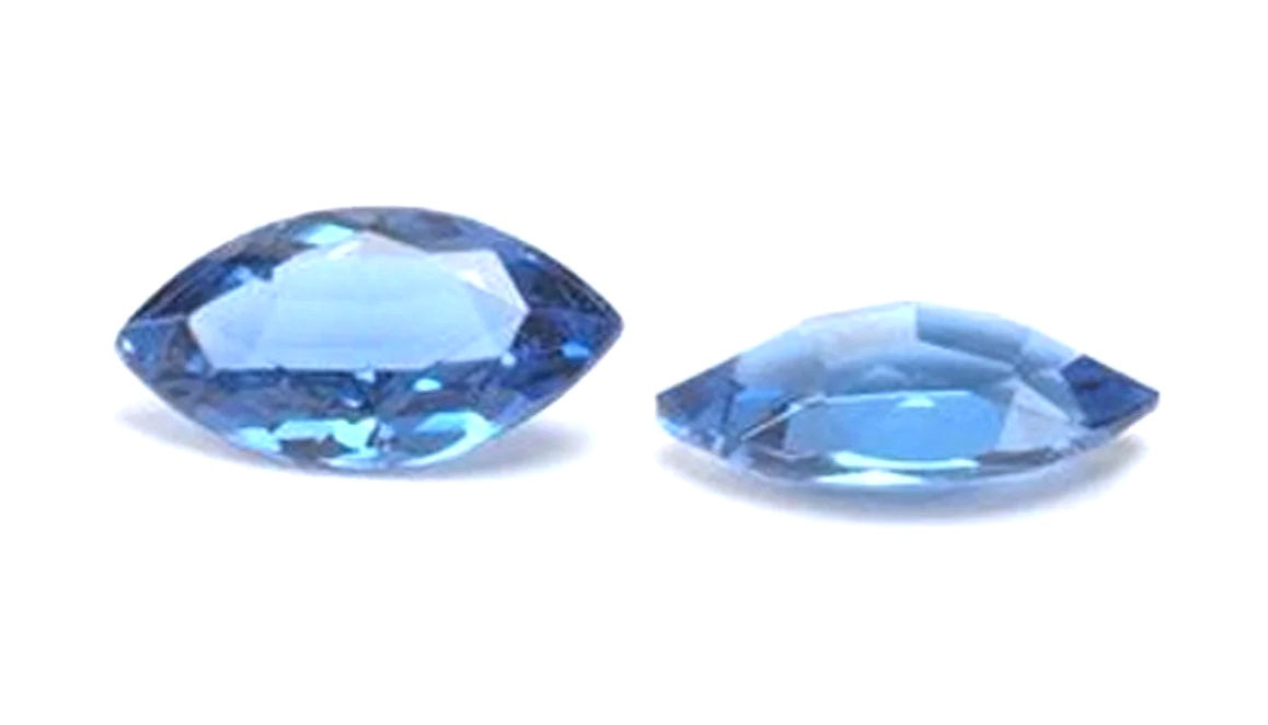 Lab Sapphire Brilliant Blue, Faceted Marquise, 2x4mm (10pc)