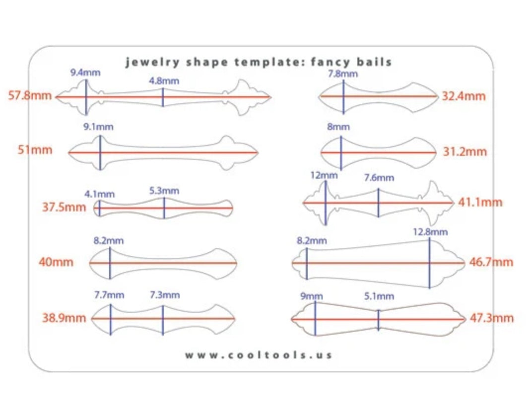 Jewelry Template, Fancy Bails