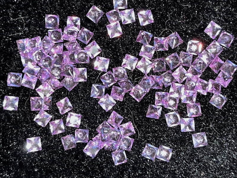 Alexandrite (Lab Created) Faceted Square 3mm (5pc)