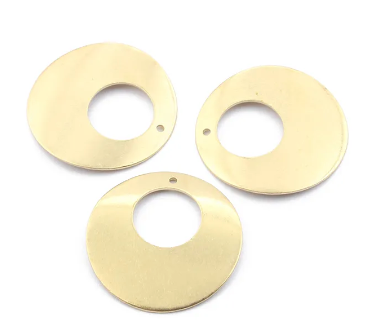 Brass Hollow Round Blanks for Powder Coating or Jewelry making
