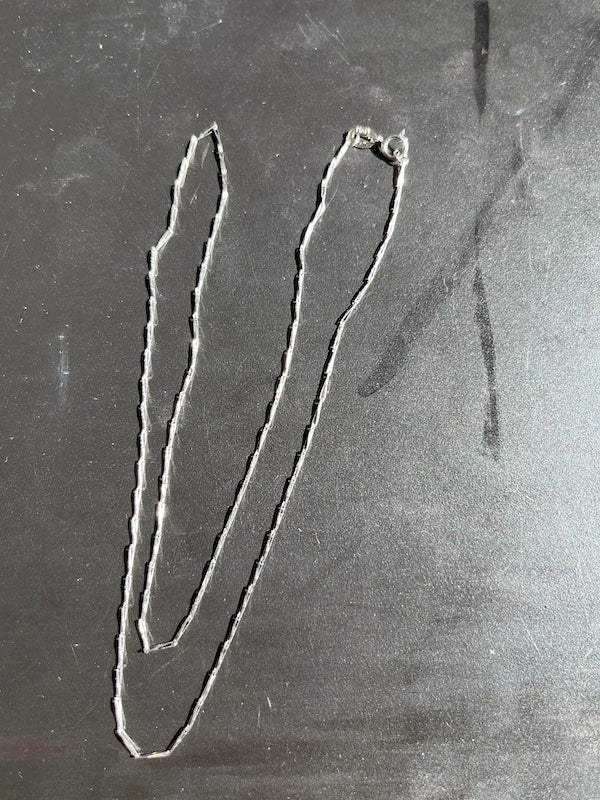 Bamboo link Sterling Silver chains, 1mm thickness,  18"
