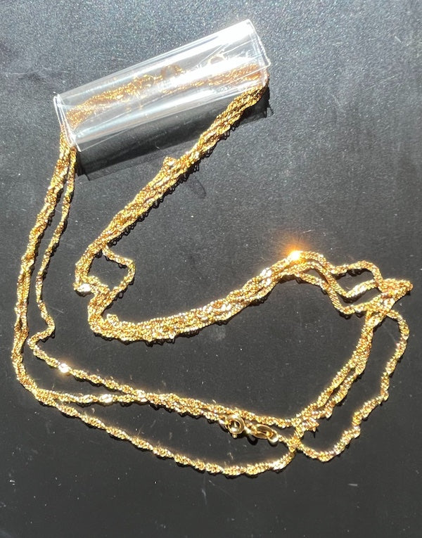 Gold filled sterling silver singapore chain