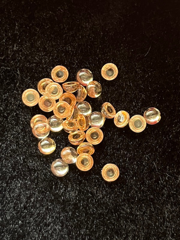 Cubic Zirconia Champagne Round Cabochons, dome with flat back - Various Sizes (5pc)