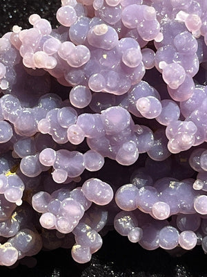 purple grape agate nodules close up picture