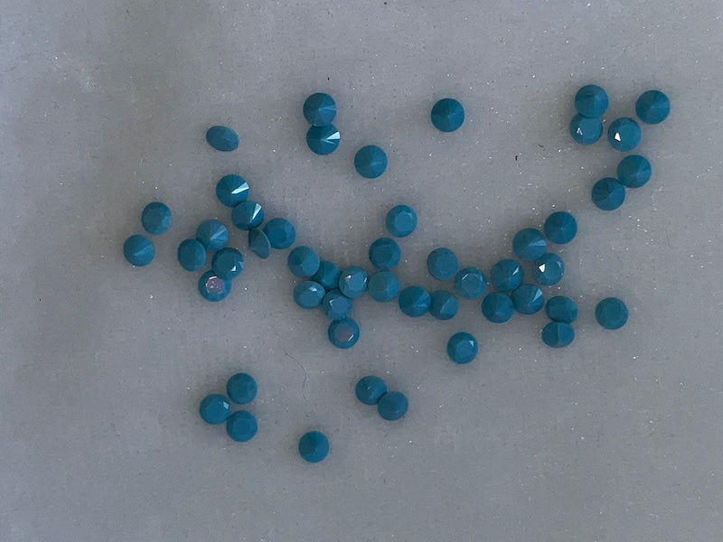 Lab Nano Turquoise Blue Round Gem 4mm (5pc)
