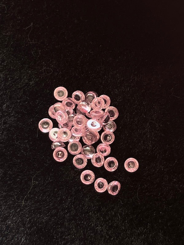 Cubic Zirconia Pink Round Cabochons, dome with flat back - Various Sizes (5pc)