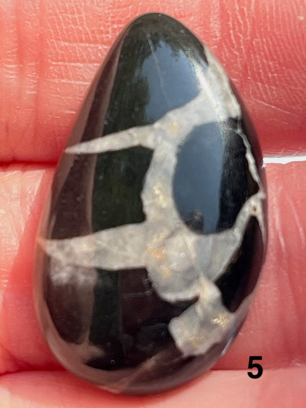 Septarian Cabochons with amazing patterns and crystal veins