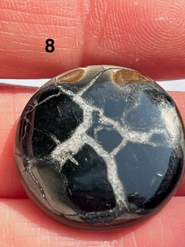 Septarian Cabochons with amazing patterns and crystal veins