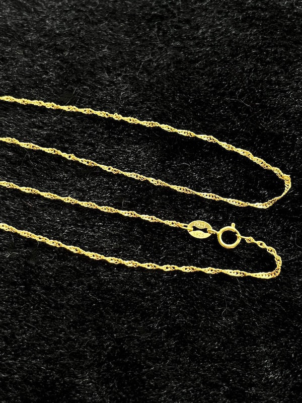 Singapore Chain, Gold Filled Sterling silver, 18" length