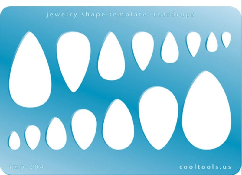 Template, Jewelry, Teardrops, Pears, 2 styles 15 shapes