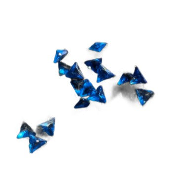 Lab Sapphire dark Blue, Faceted Triangles, 3mm (5pc)