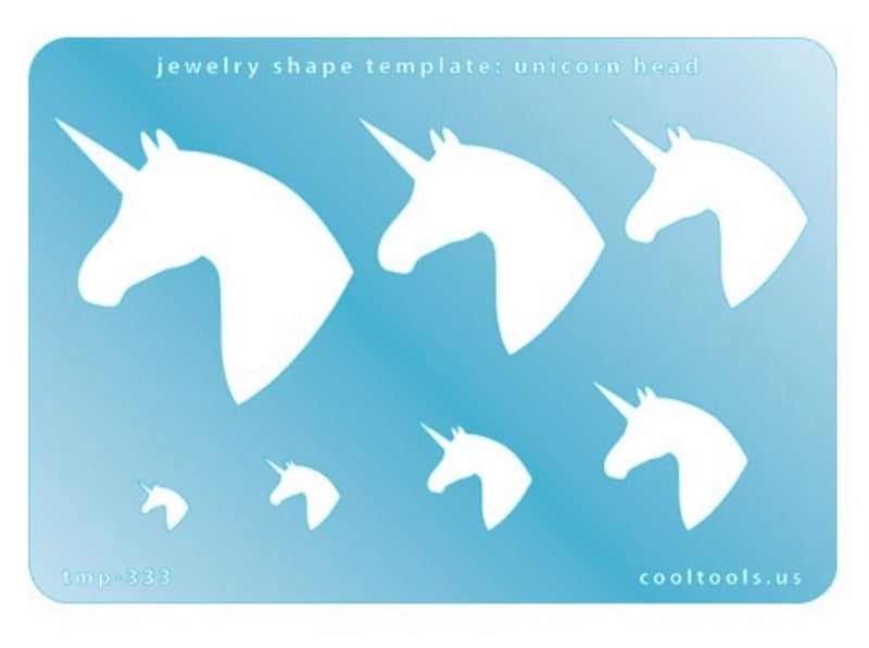 Jewelry Template Unicorn Heads, 7 shapes