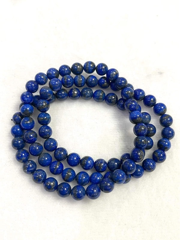 Lapis Lazuli beaded bracelet/necklace, 7mm beads