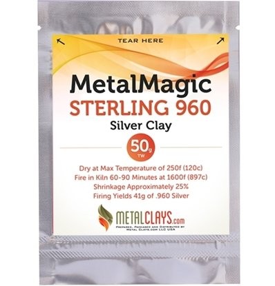 MetalMagic Sterling Silver .960 Metal Clay 50gr weight before firing.
