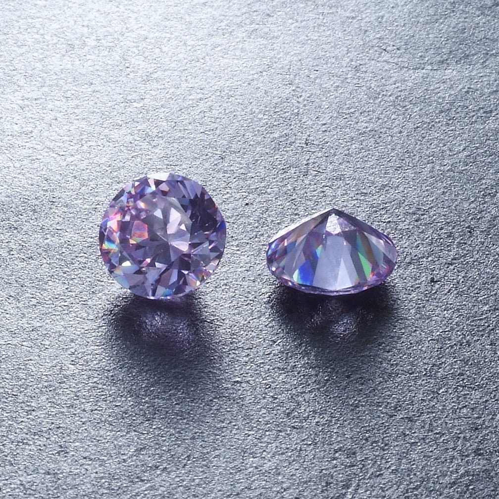 Cubic Zirconia Lavender Round Gem