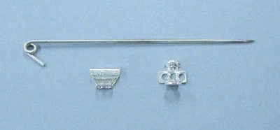 Brooch Finding Fines Silver 55mm (1pc)