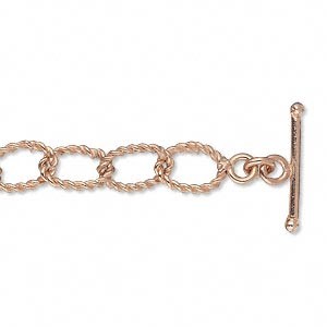 Chain Copper Twist Oval Link 10x7mm 18"